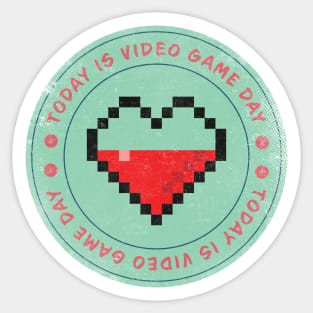 Today is Video Game Day Badge Sticker